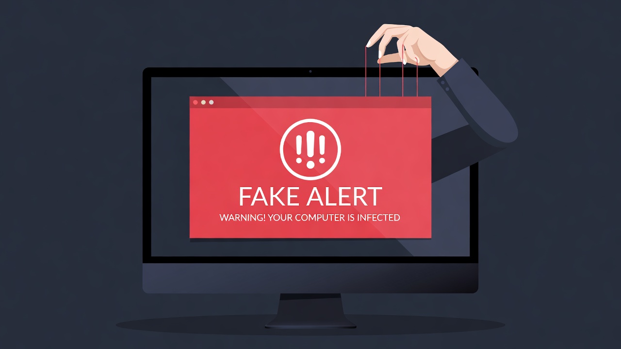 Illustration: Pop-up virus : anatomie de l'arnaque au faux support