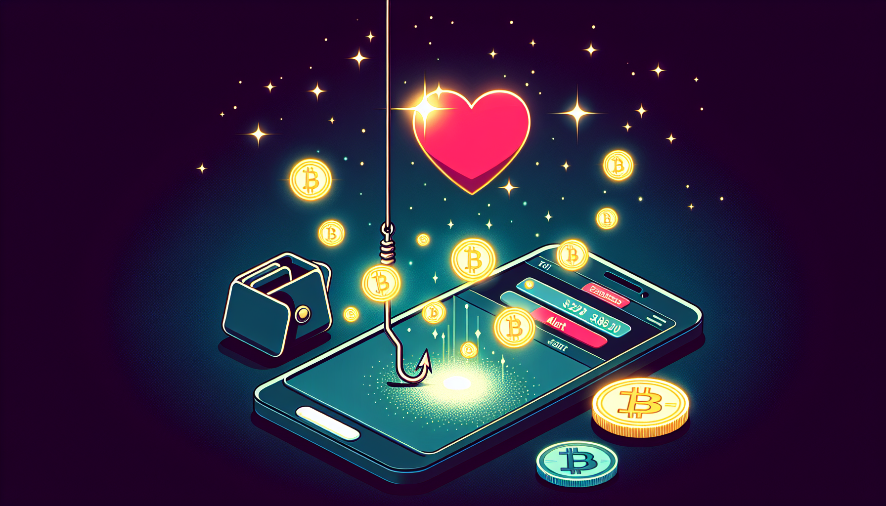 Illustration: Pig butchering : arnaque amour + crypto au Canada