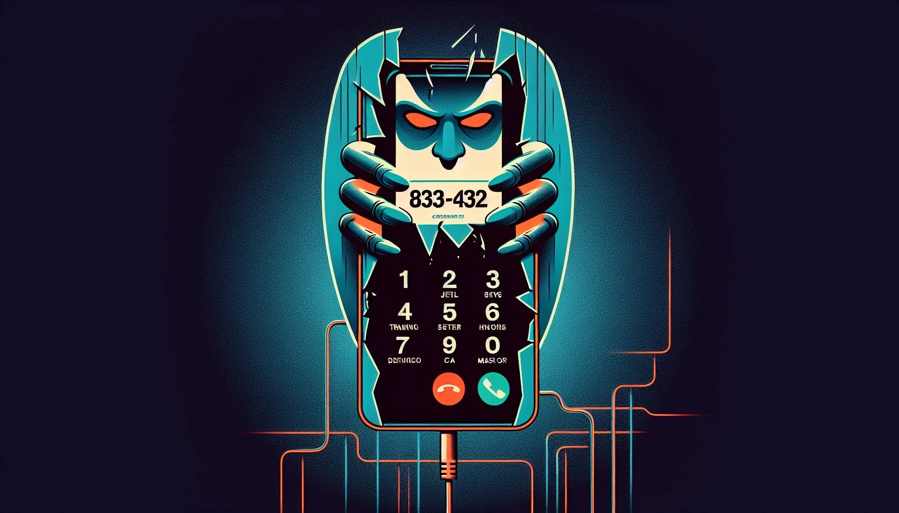 Illustration: Spoofing : l'afficheur affiche le numéro de votre banque